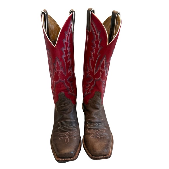 Justin Bent Rail BRL314 Square Toe Western Boots, Sz 6.5 C (also fits Sz 7B) - Picture 2 of 16